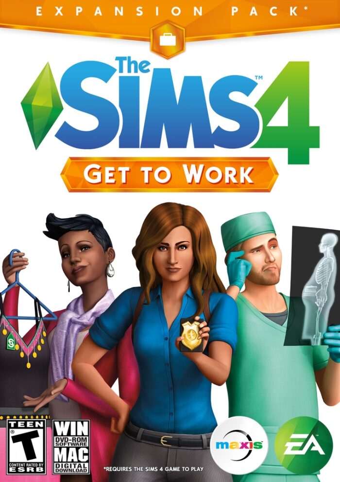 the sims 4 get to work cover original - SpelsLeutels